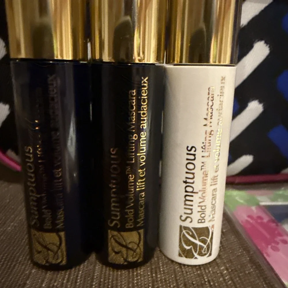 ESTEE LAUDER SUMPTUOUS 2.8ML BOLD VOLUME LIFTING MASCARA 01 BLACK X3 Plus Extras